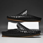 Marcus | Men's Woven Backless Loafers | Slip-On · Eltrendio
