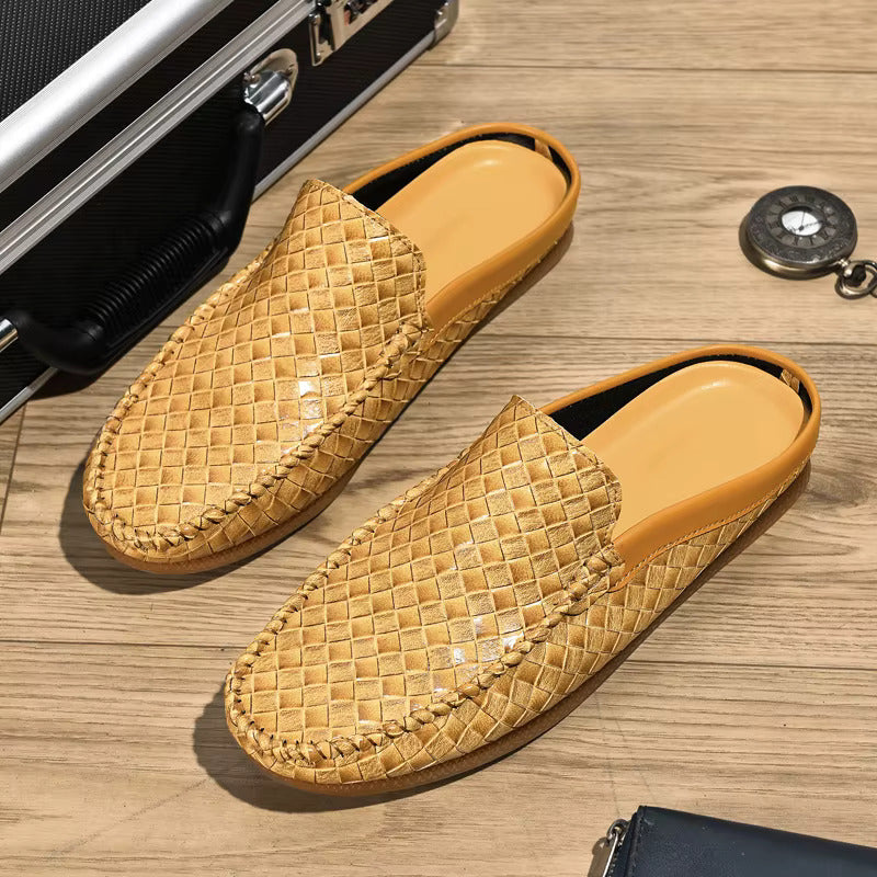 Marcus | Men's Woven Backless Loafers | Slip-On · Eltrendio