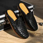 Marcus | Men's Woven Backless Loafers | Slip-On · Eltrendio