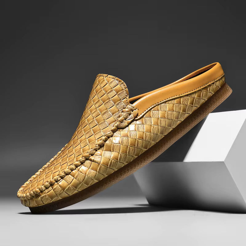Marcus | Men's Woven Backless Loafers | Slip-On · Eltrendio