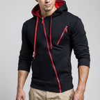 Marcus | Men's Zip-Up Hoodie | Contrast Drawstring · Eltrendio