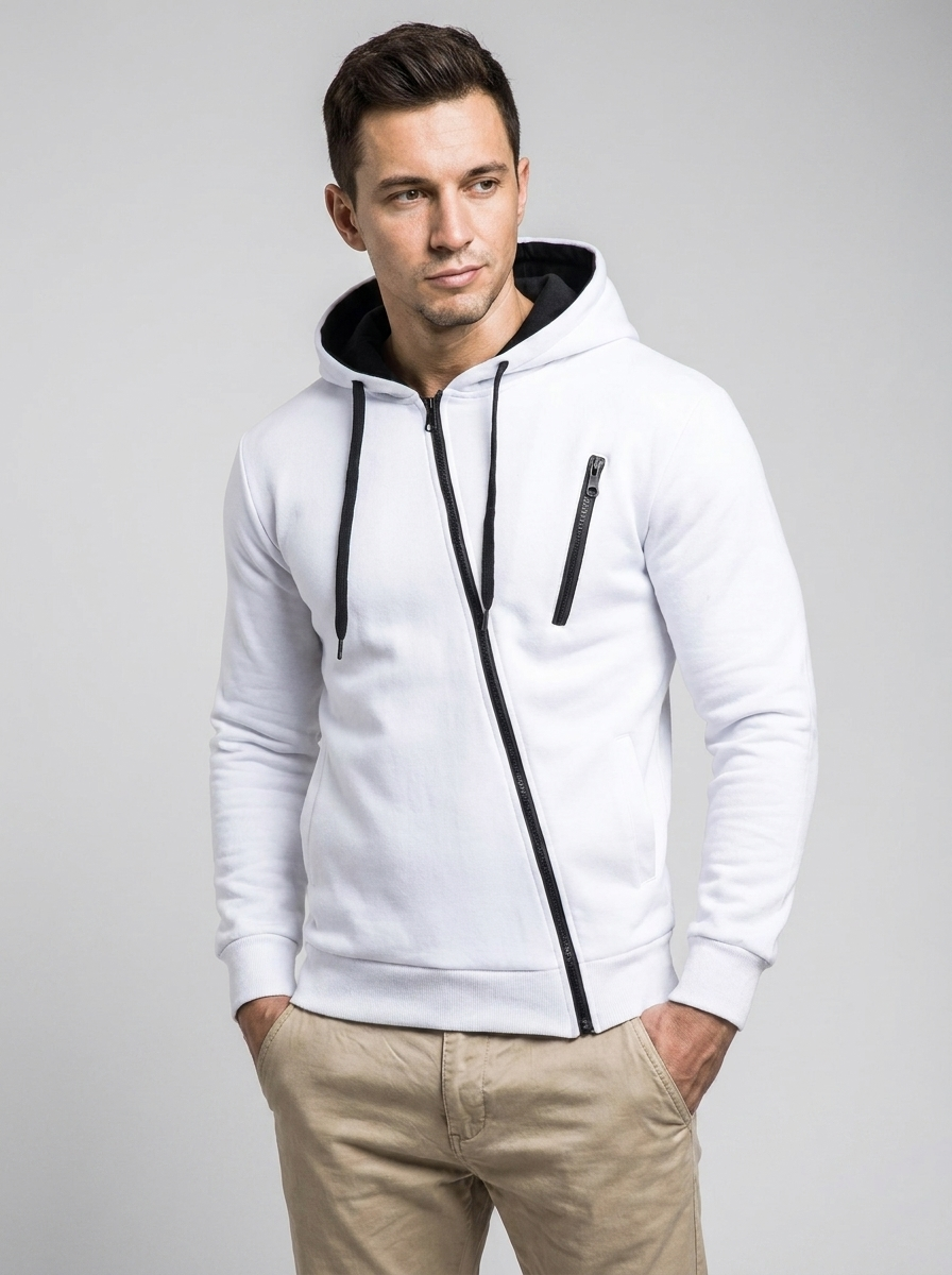 Marcus | Men's Zip-Up Jacket | Contrast Drawstring-Eltrendio