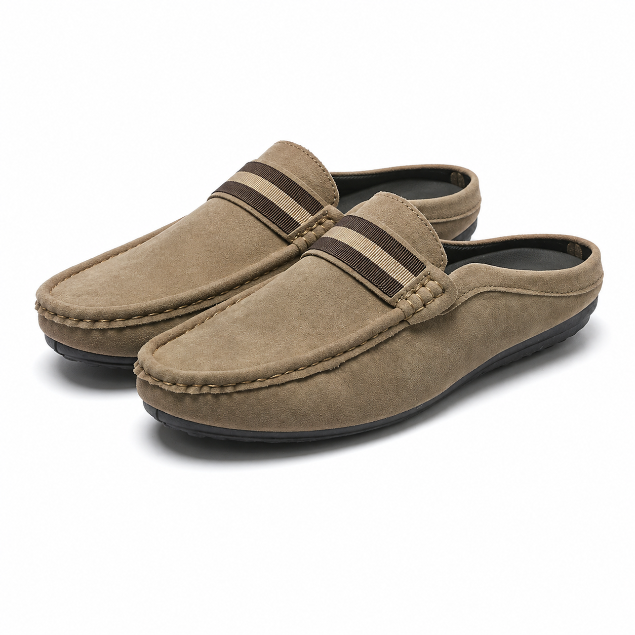 Marcus | Men's Slip-On Moc Toe Low Profile Casual Footwear | Backless Loafers · Eltrendio