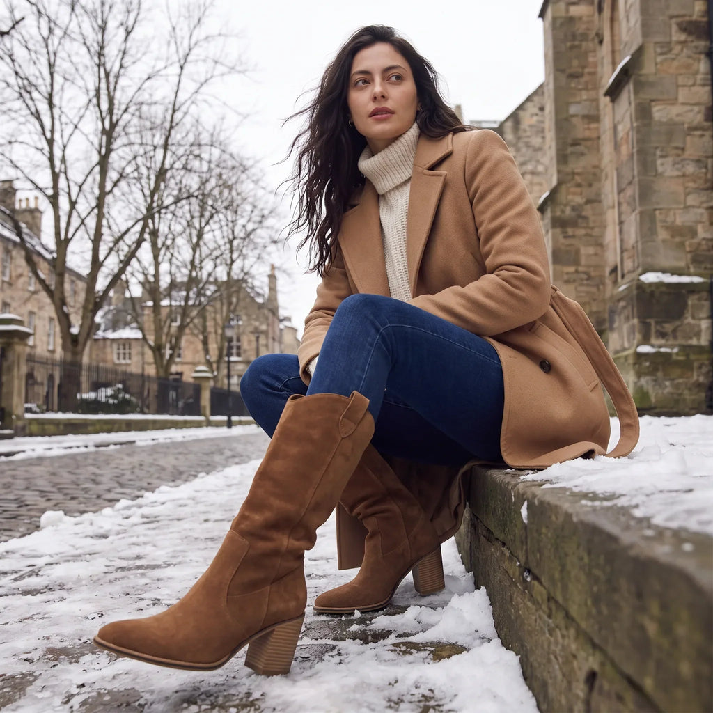 Martha | Women's Knee-High Boots | Suede · Eltrendio