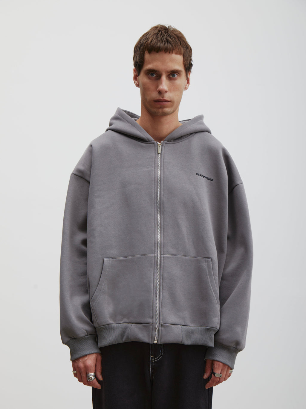 Mason | Unisex Washed Zip Hoodie | Oversized Y2K No Fleece-Eltrendio