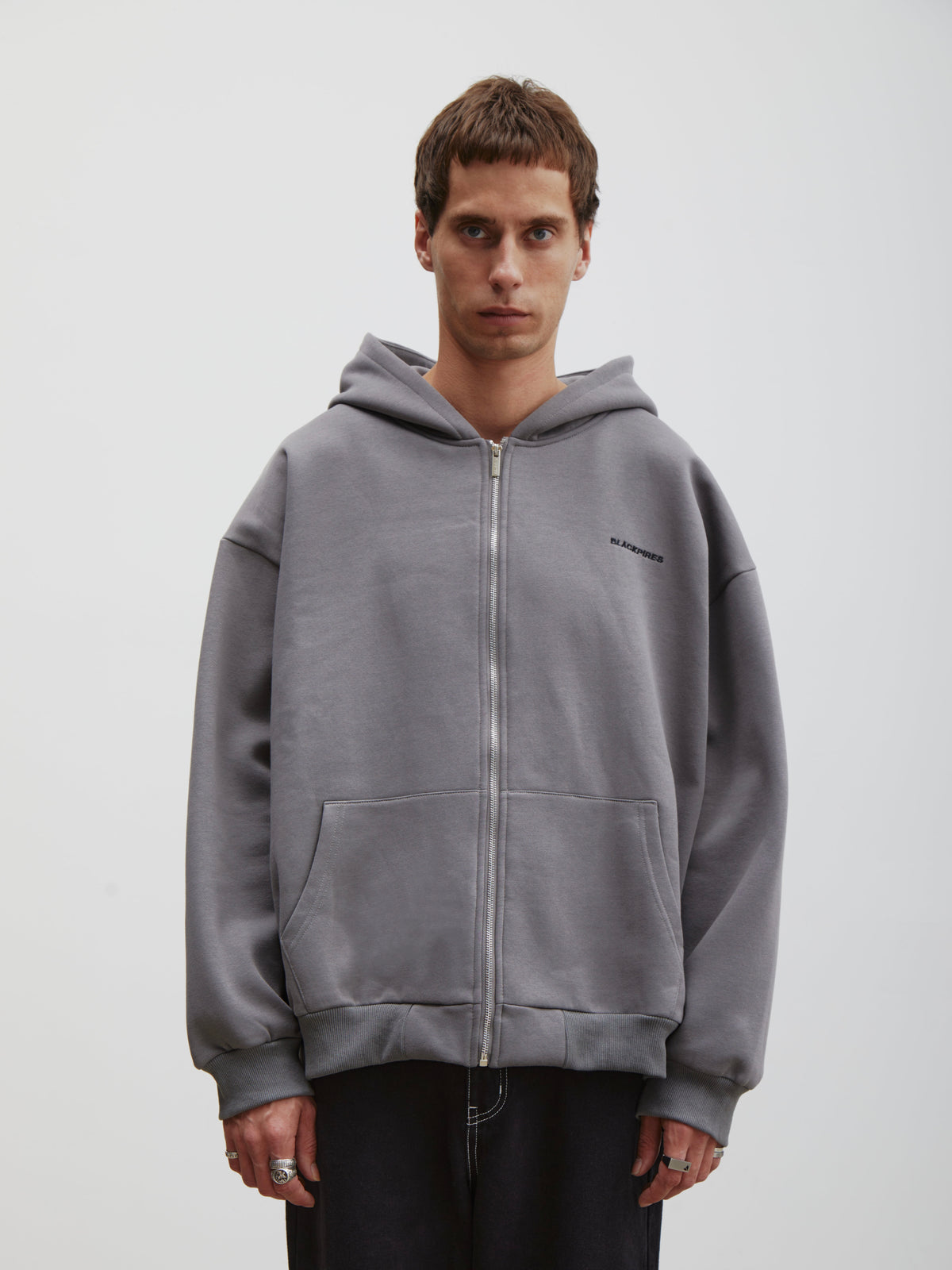 Mason | Unisex Washed Zip Hoodie | Oversized Y2K No Fleece-Eltrendio