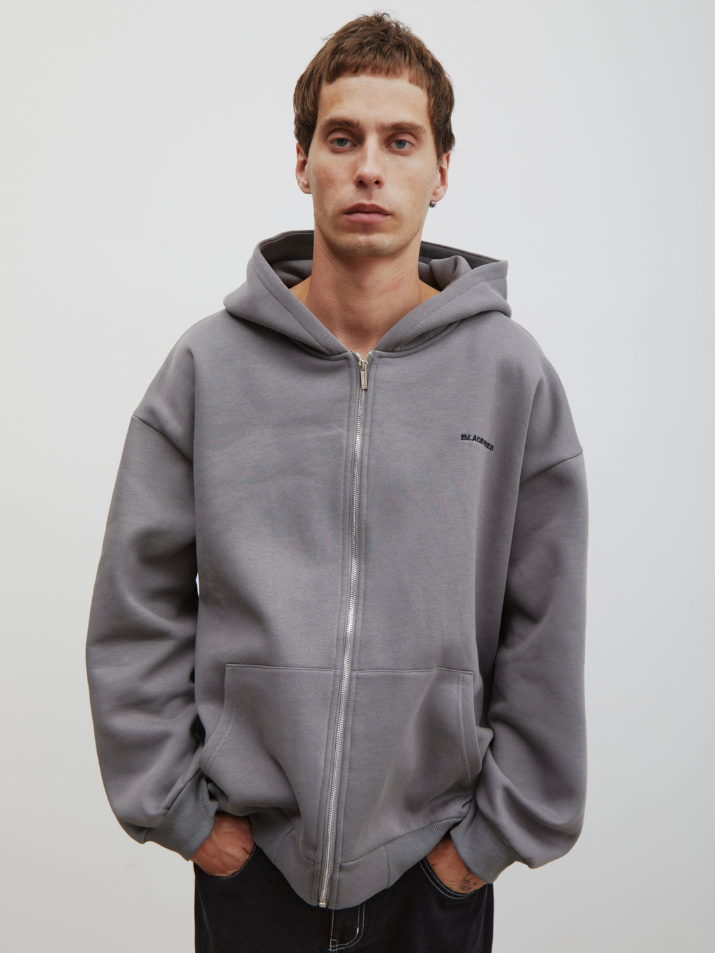 Mason | Unisex Washed Zip Hoodie | Oversized Y2K No Fleece-Eltrendio