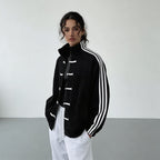 Mei | Women's Oversized Track Jacket | Side Stripes · Eltrendio