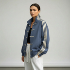 Mei | Women's Oversized Track Jacket | Side Stripes · Eltrendio