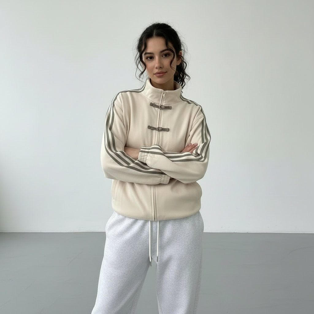 Mei | Women's Oversized Track Jacket | Side Stripes · Eltrendio