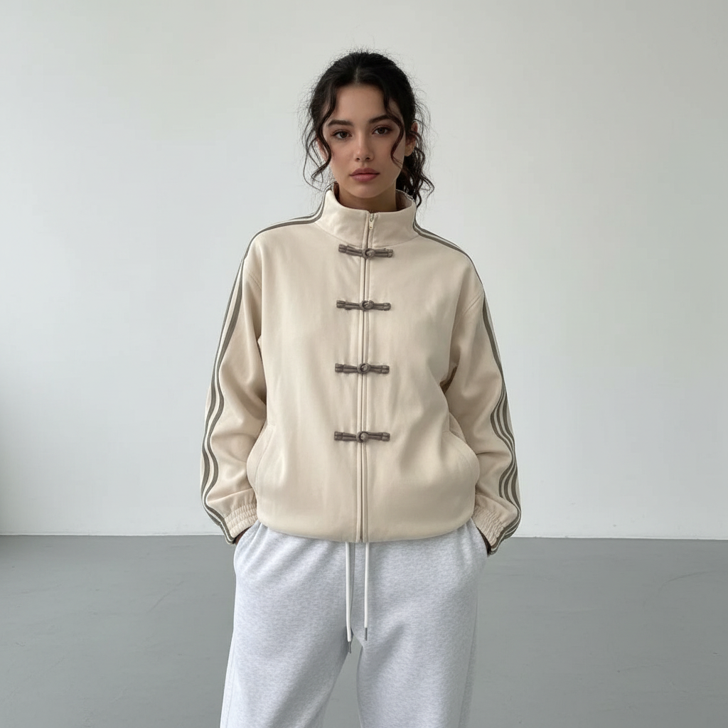 Mei | Women's Oversized Track Jacket | Side Stripes · Eltrendio