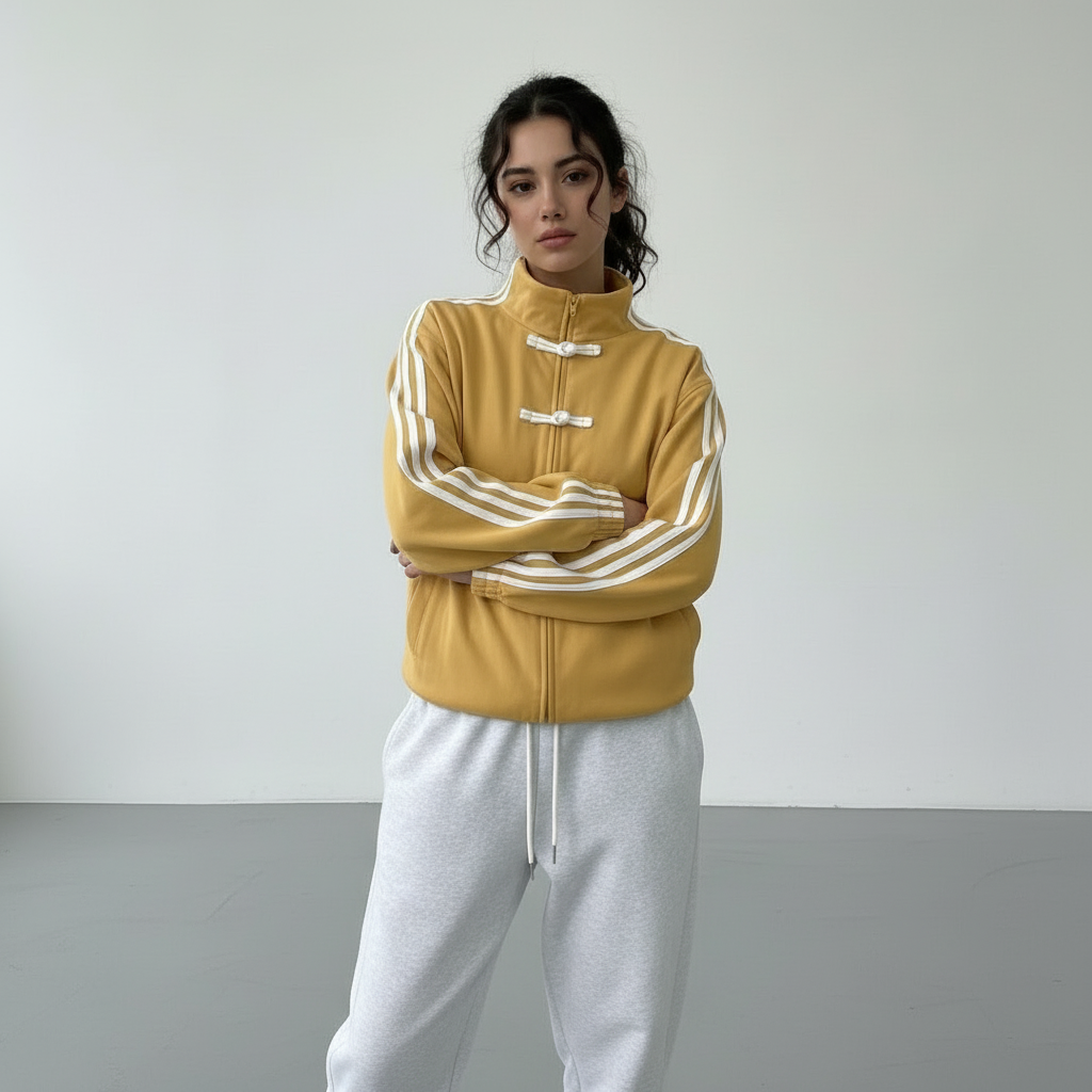 Mei | Women's Oversized Track Jacket | Side Stripes · Eltrendio
