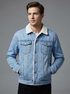 Rowan | Men's Denim Jacket | Fleece-Lined-Eltrendio