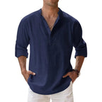 George | Men's Collarless Shirt | Button Placket · Eltrendio
