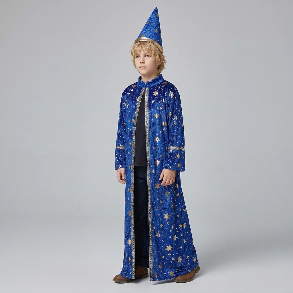 Merlin | Kids' Wizard Costume | Star Print-Eltrendio