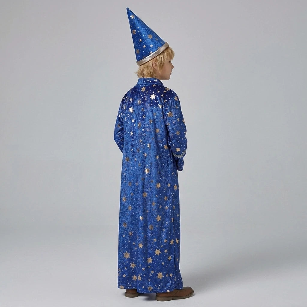 Merlin | Kids' Wizard Costume | Star Print-Eltrendio