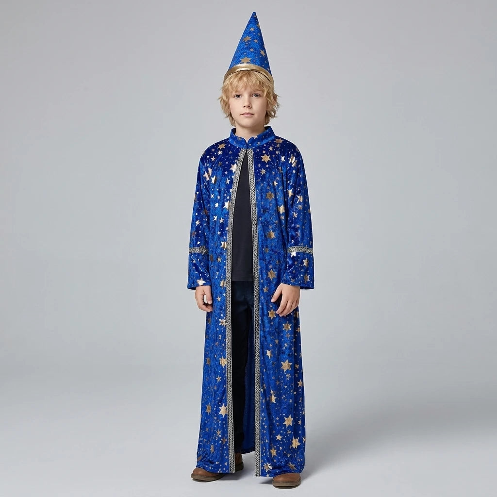 Merlin | Kids' Wizard Costume | Star Print-Eltrendio