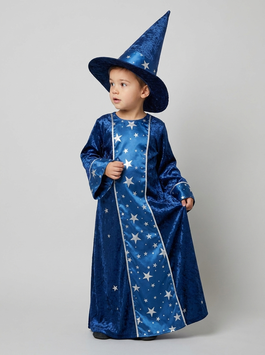 Merlin | Kids' Wizard Costume | Star Print-Eltrendio