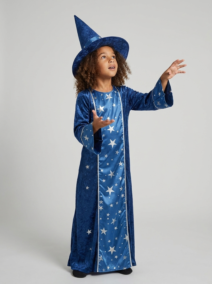 Merlin | Kids' Wizard Costume | Star Print-Eltrendio
