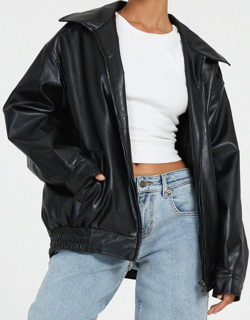 Mia | Women's Oversized Bomber Jacket | Zip-Up · Eltrendio