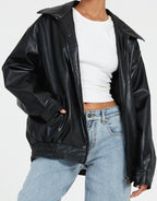 Mia | Women's Oversized Bomber Jacket | Zip-Up · Eltrendio