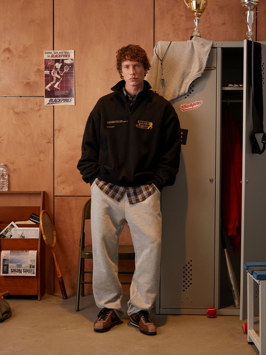 Miles | Unisex Half Zip Sweatshirt | Oversized Graphic Streetwear Style-Eltrendio