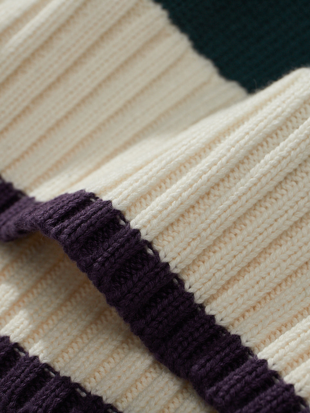 Milo | Unisex Half Zip Polo Sweater | Oversized Striped Knit Y2K Style-Eltrendio