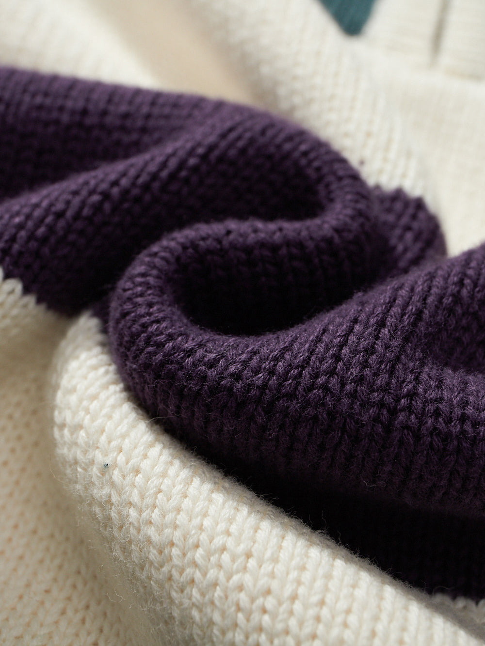 Milo | Unisex Half Zip Polo Sweater | Oversized Striped Knit Y2K Style-Eltrendio
