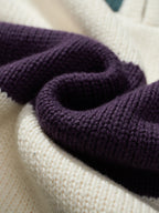 Milo | Unisex Half Zip Polo Sweater | Oversized Striped Knit Y2K Style-Eltrendio