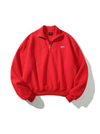 Morgan | Unisex Half Zip Sweatshirt | Oversized Cropped Retro Collar-Eltrendio