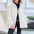 Nadia | Women's Hooded Corduroy Jacket | Button-Up · Eltrendio