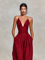 Nadia | Women's Wide-Leg Jumpsuit | V-Neck · Eltrendio