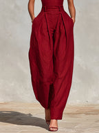 Nadia | Women's Wide-Leg Jumpsuit | V-Neck · Eltrendio