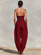 Nadia | Women's Wide-Leg Jumpsuit | V-Neck · Eltrendio
