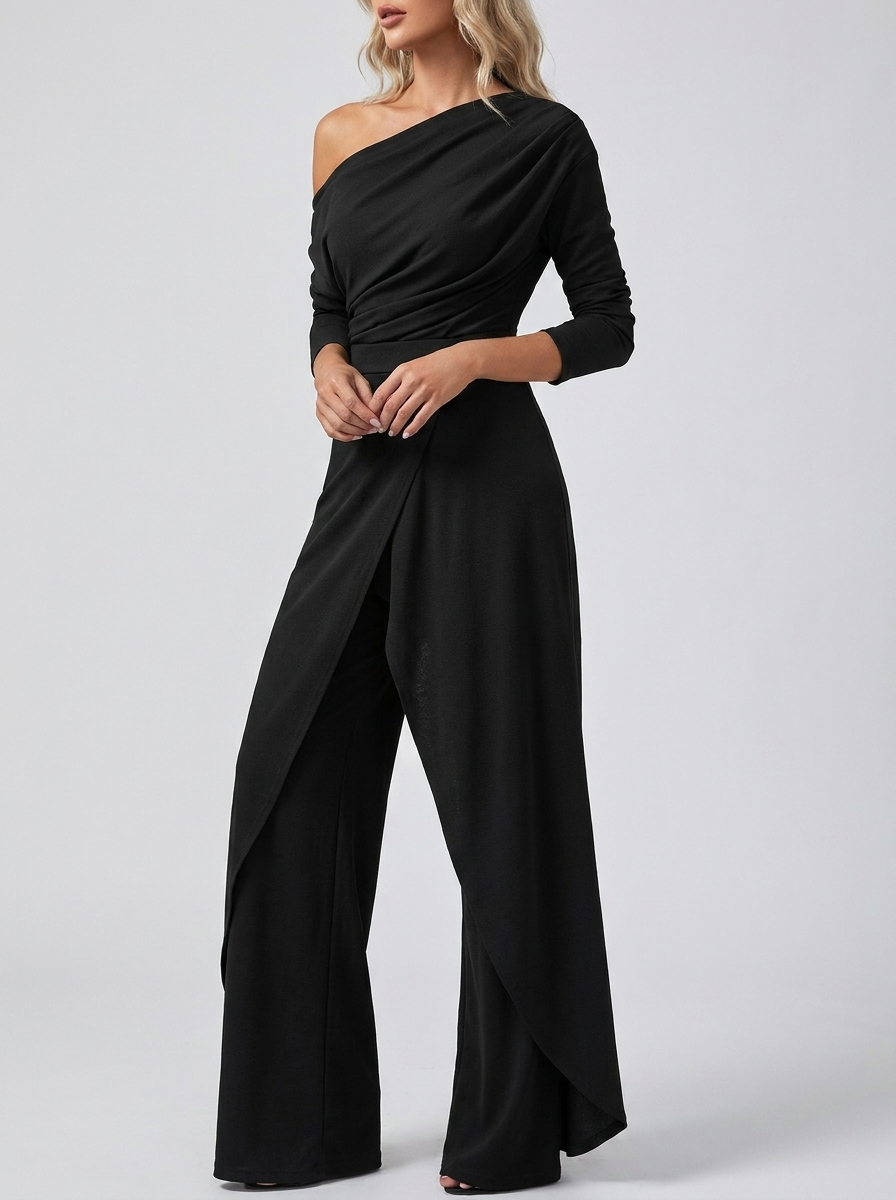 Naomi | Women's Off-Shoulder Jumpsuit | Wide-Leg