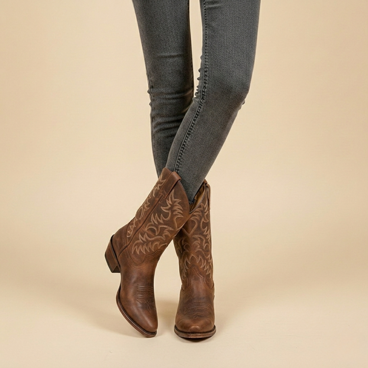 Nathan | Men's Cowboy Boots | Embroidered Leather · Eltrendio