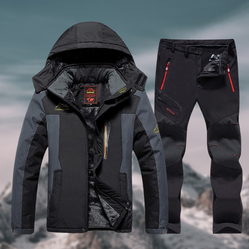 Nathan | Men's Hooded Ski Set | Fleece-Lined · Eltrendio