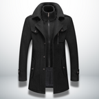 Nathaniel | Men's Double-Collar Coat | Zip Front · Eltrendio