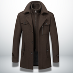 Nathaniel | Men's Double-Collar Coat | Zip Front · Eltrendio