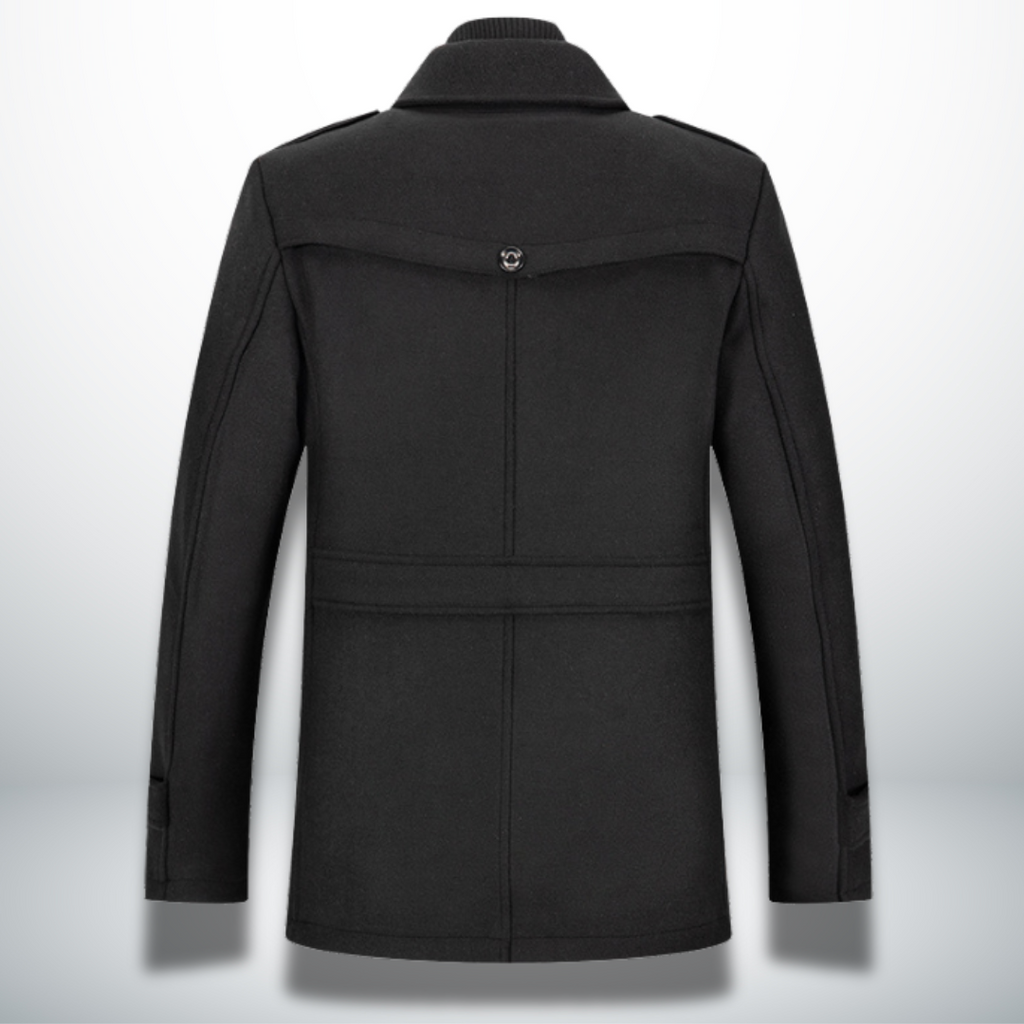 Nathaniel | Men's Double-Collar Coat | Zip Front · Eltrendio