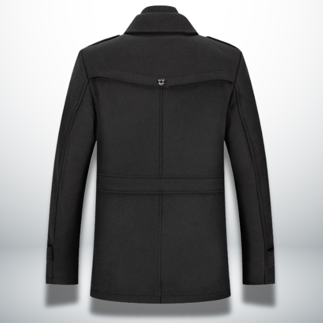 Nathaniel | Men's Double-Collar Coat | Zip Front · Eltrendio