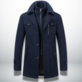 Nathaniel | Men's Double-Collar Coat | Zip Front · Eltrendio