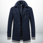 Nathaniel | Men's Double-Collar Coat | Zip Front · Eltrendio