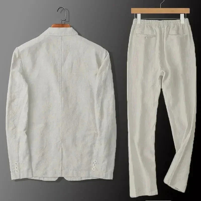 Oliver | Men's Blazer and Trousers Set | Linen · Eltrendio