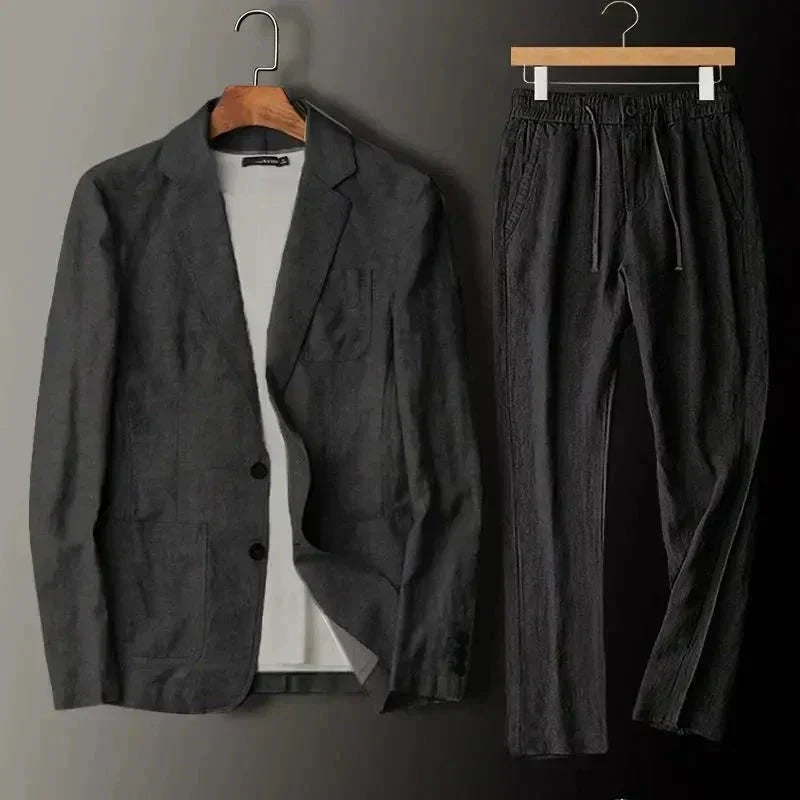 Oliver | Men's Blazer and Trousers Set | Linen · Eltrendio