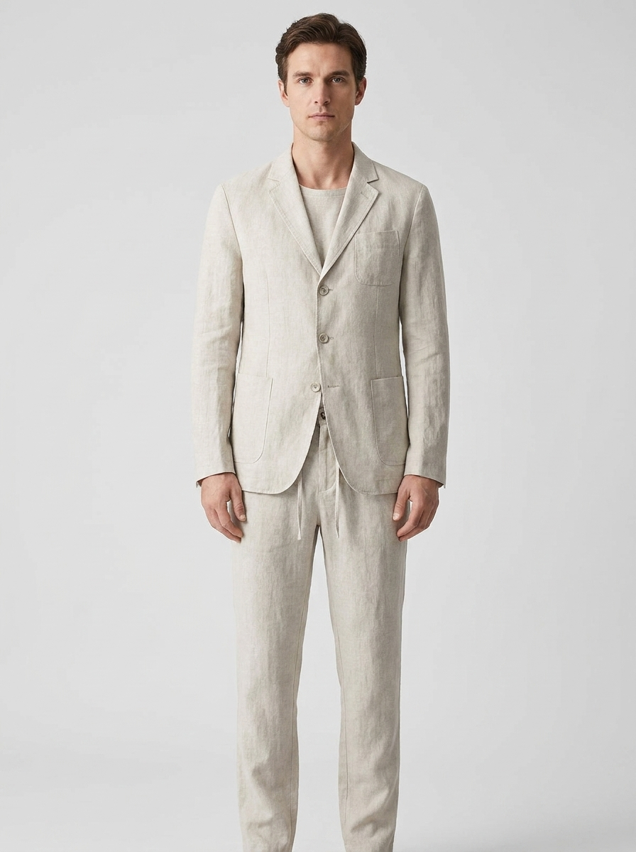 Arthur | Men's Blazer And Trousers Set | Linen-Eltrendio