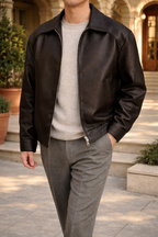 Oliver | Men's Bomber Jacket | Faux Leather · Eltrendio