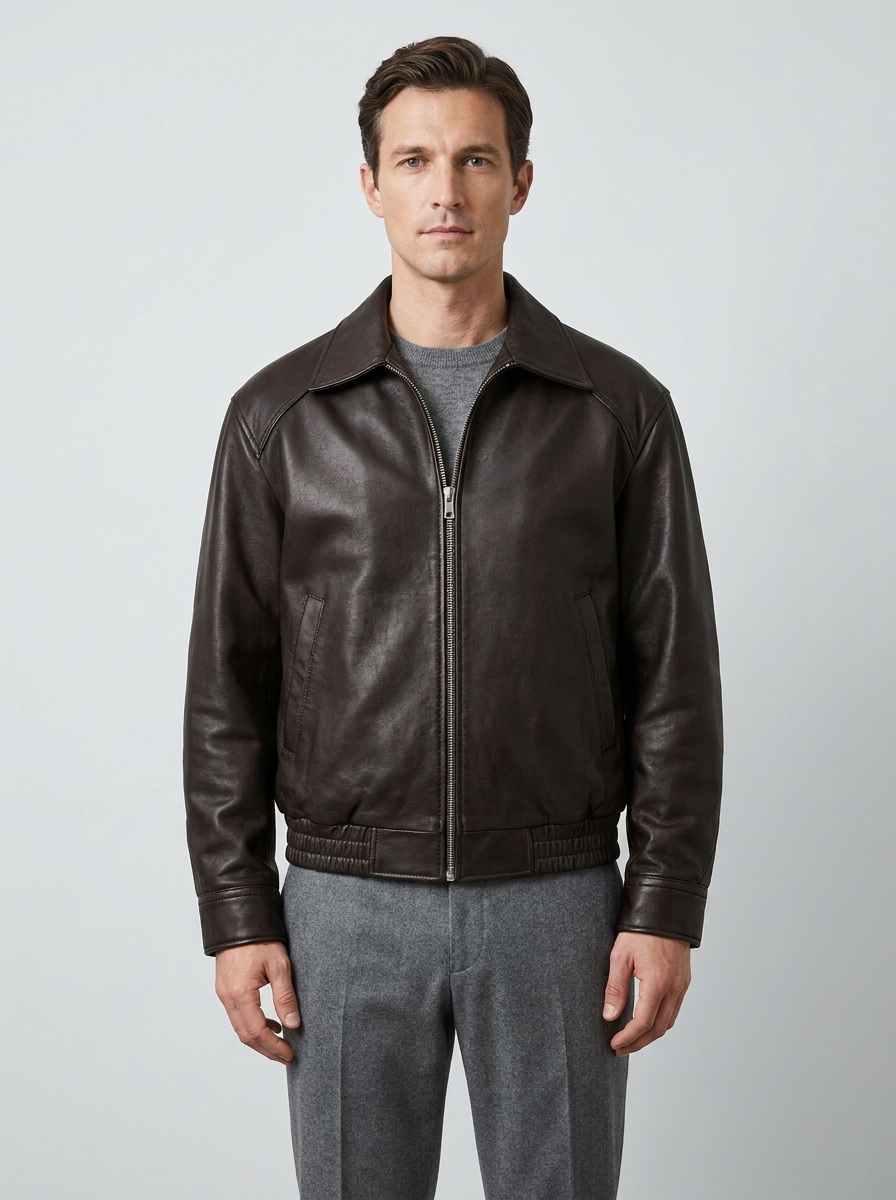 Oliver | Men's Bomber Jacket | Faux Leather-Eltrendio