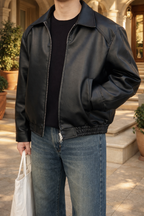 Oliver | Men's Bomber Jacket | Faux Leather · Eltrendio