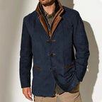 Oliver | Men's Button-Up Jacket | Contrast Collar · Eltrendio